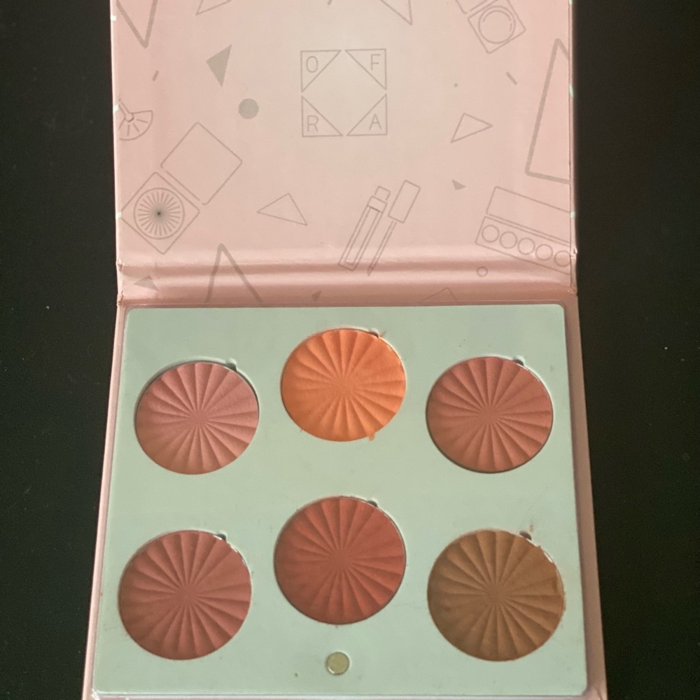 OFRA Brown and Orange Blush Palette with Embossed Design